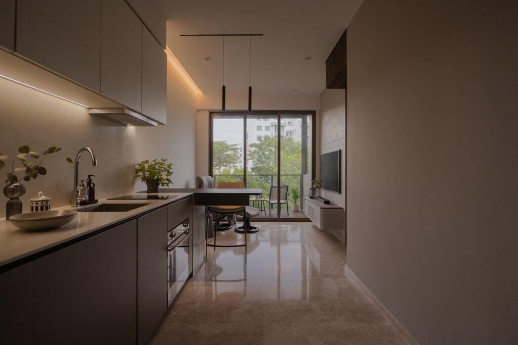 Condo interior designer creating modern, stylish, and space-efficient living spaces